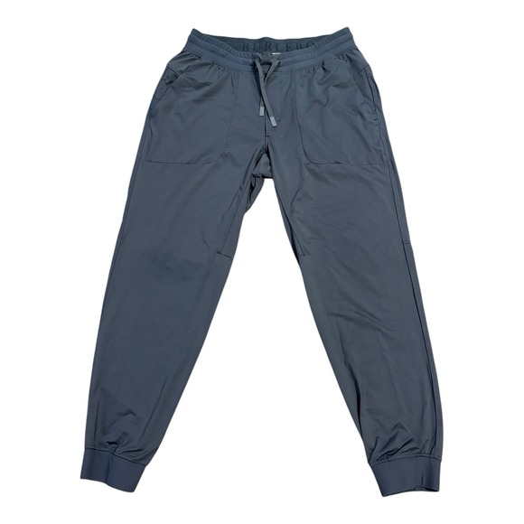 Burlebo Gray Moisture Wicking Jogger Pants Men Size L 32x29 Drawstring Pockets - Picture 1 of 9